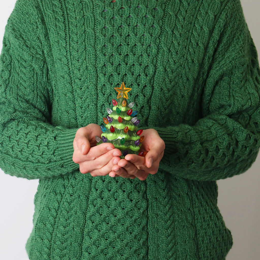 Ceramic Christmas Tree Night Light (Green)