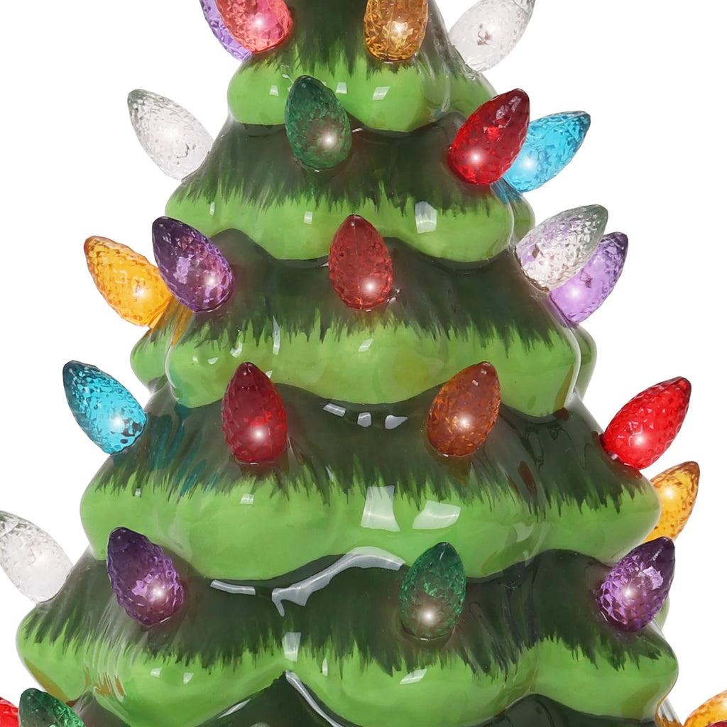 Ceramic Christmas Tree Night Light (Green)